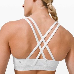 Lululemon energy bra 8 concertina white multi